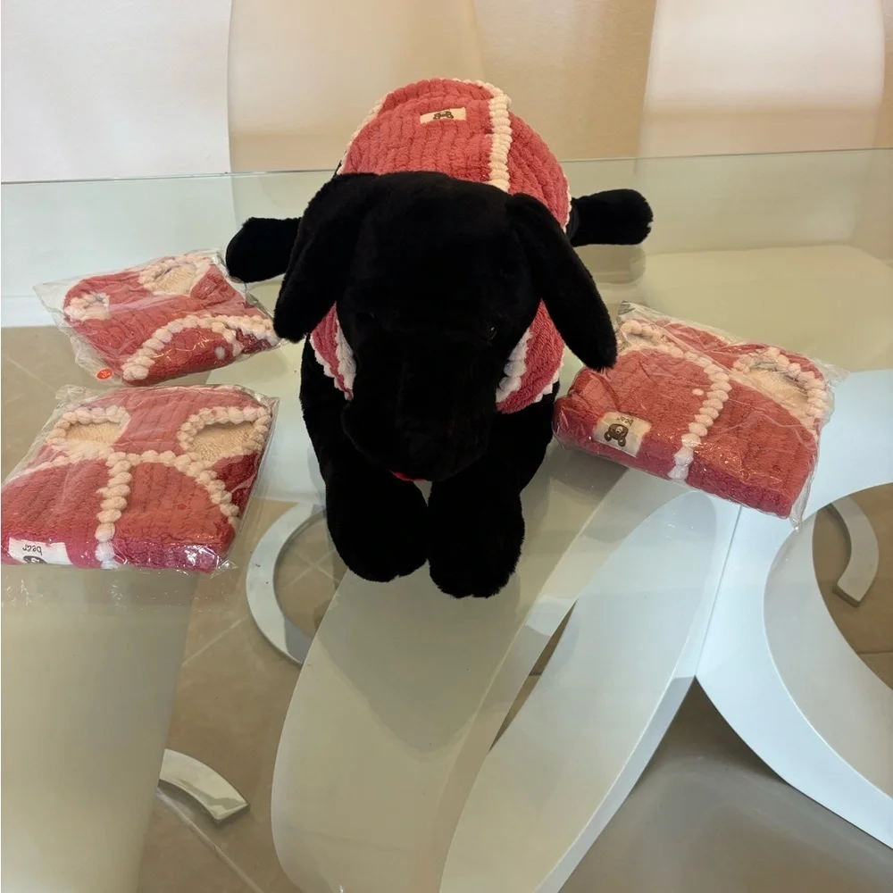 Cozy Pink & White Soft Unisex Dog Sweater